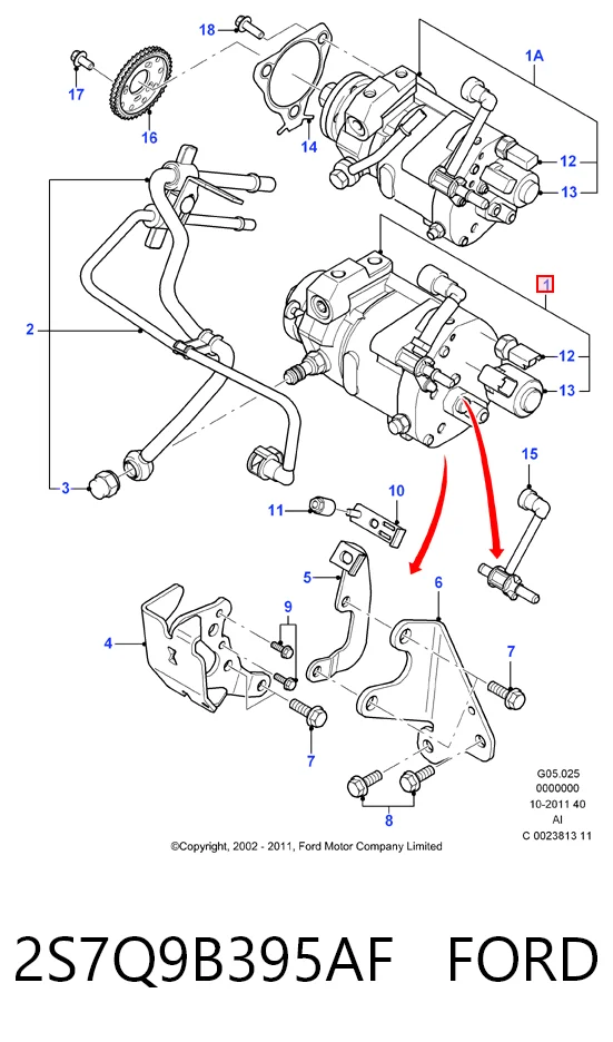 Comprar 2S7Q9B395AF VAG Bomba inyectora