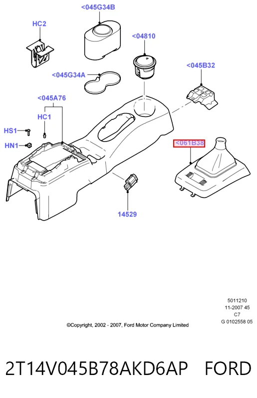 Fuella palanca de cambios para Ford Connect TC7