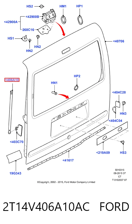 Comprar Amortiguador de puerta trasera Connect  TC7