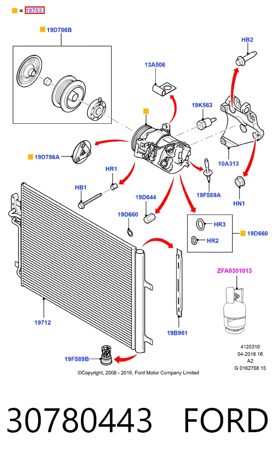 30780443 Ford Compresor climatizador