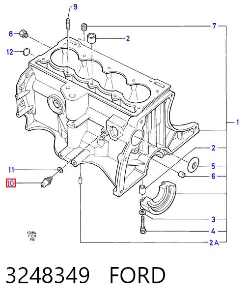 3248349 Ford Indicador de presión del aceite