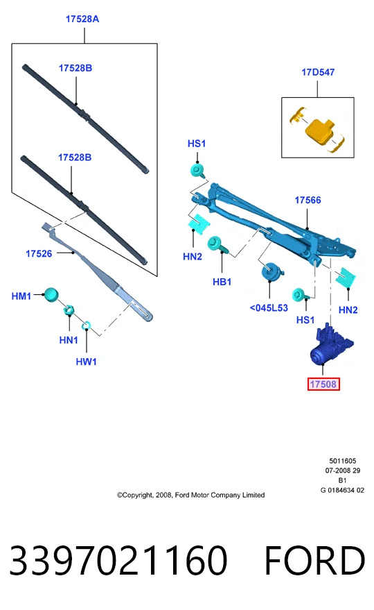 Comprar Motor limpiaparabrisas Ford Fiesta Mk6 CB1