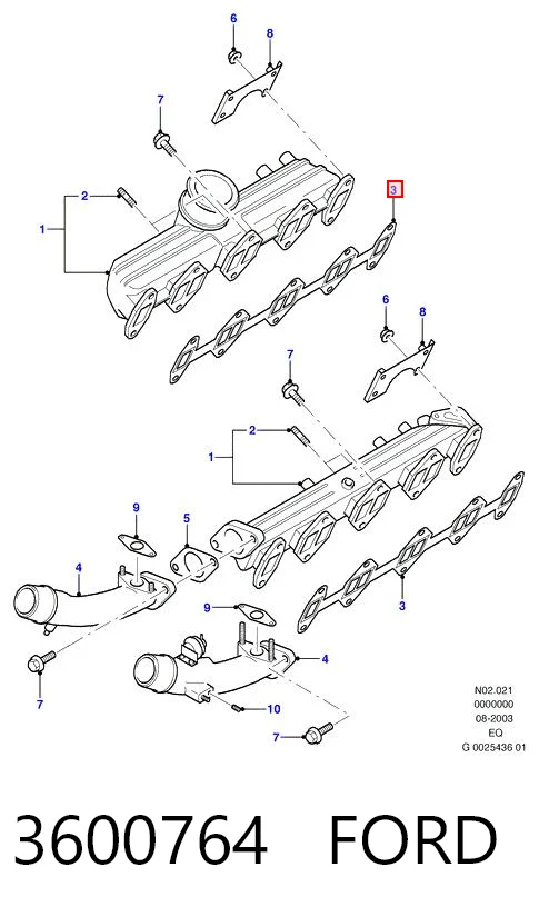 Junta de colector de admisión para Ford Ranger ER