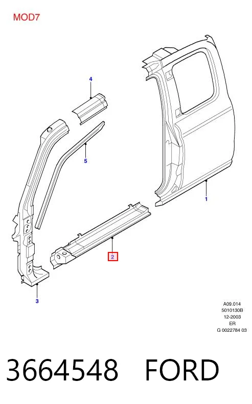 Comprar Umbral exterior derecho Ford Ranger  ER a bajo precio