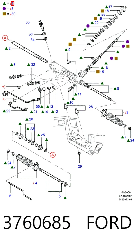 Caja de dirección Ford Explorer 