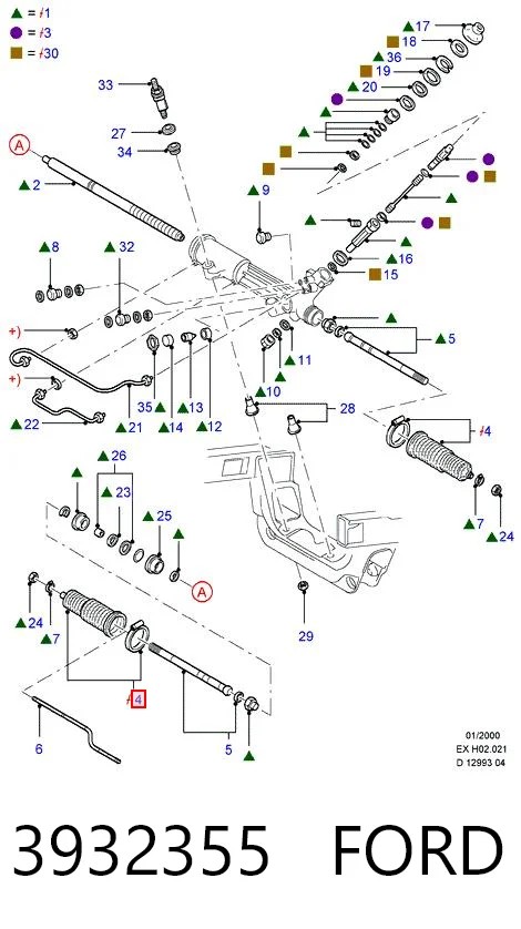 Comprar Fuelle de la cremallera de dirección Ford Explorer U2 a bajo precio