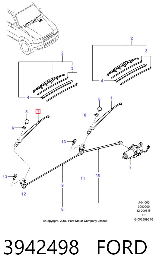 Comprar Brazo del limpiaparabrisas Ford Ranger  EQ a bajo precio
