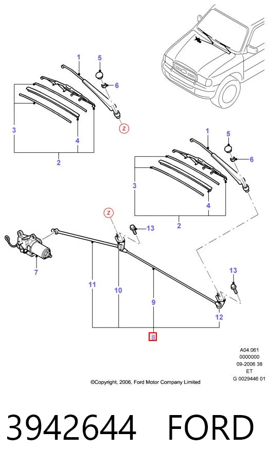 Comprar Trapezio del limpiaparabrisas Ford Ranger EQ a bajo precio