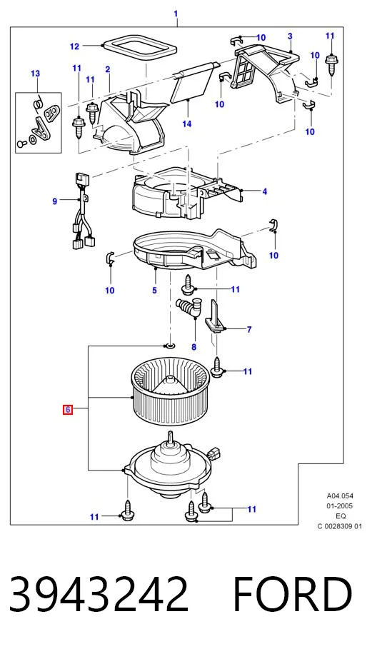 Ventilador de calefacción Ford Ranger pick-up (ER) (1999 - 2003) precio, desde 92,93 EUR