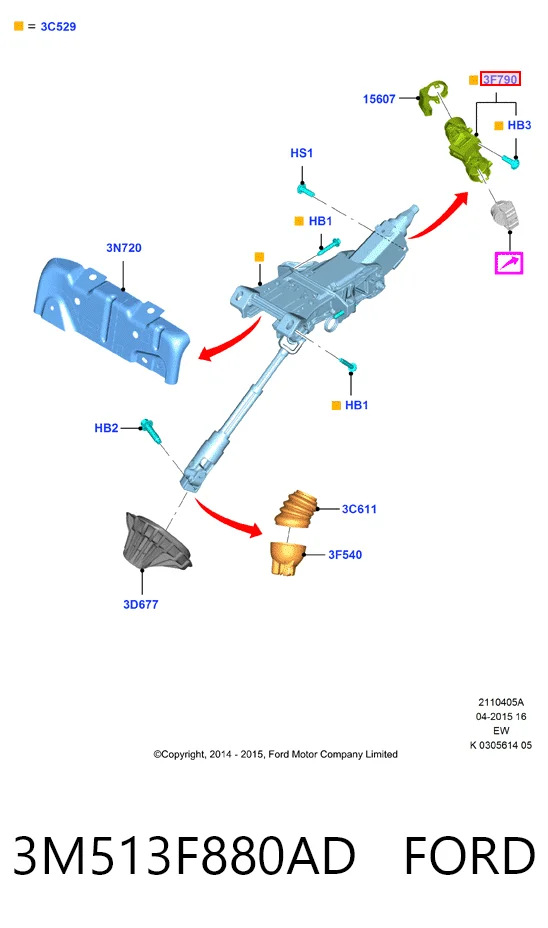 Interruptor de encendido para Ford Focus II DA, HCP, DP