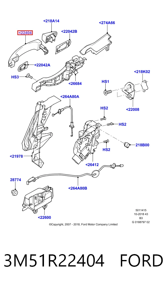 Manija exterior izquierda de puerta delantera Magneti Marelli MMS0184