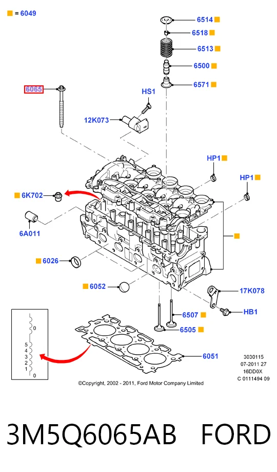 Comprar Tornillo culata Volvo V40  525, 526