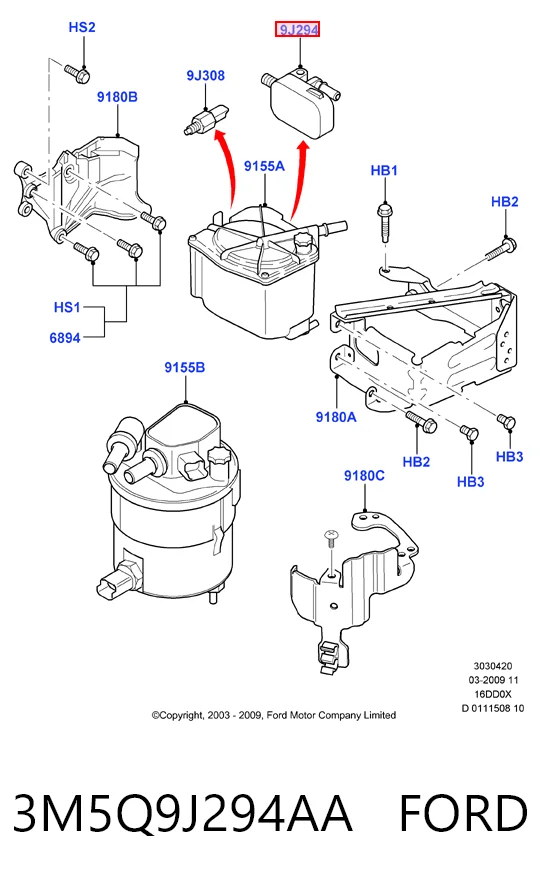 9401904348 Fiat/Alfa/Lancia Calentador de combustible