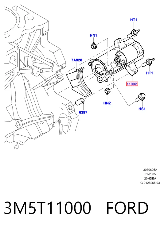 3M5T11000 Ford Arranque motores