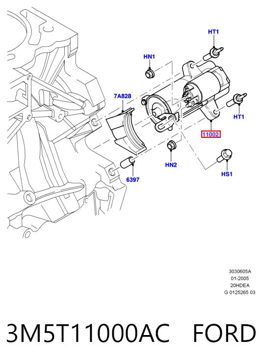 3M5T11000AC Ford Arranque motores