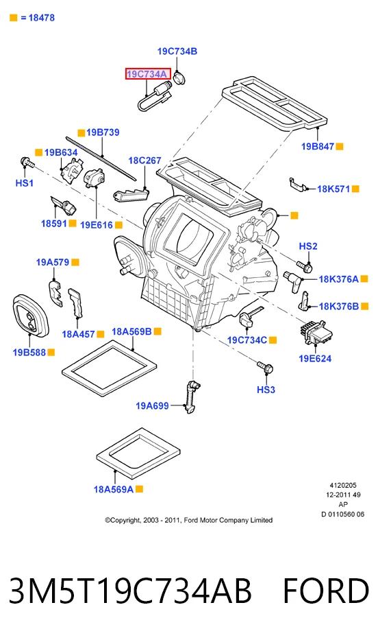 Comprar Sensor de la temperatura interior Ford Fiesta Mk5 JH, JD
