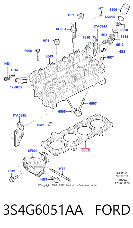 3S4G6051AA Ford