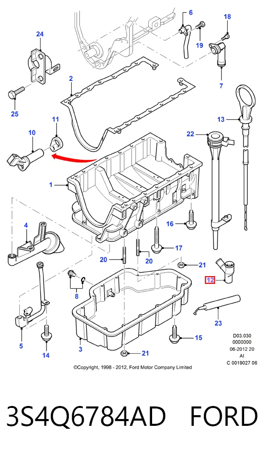 Comprar HMP3S4Q6784AE Hmpx Guía de la varilla de nivel de aceite del motor