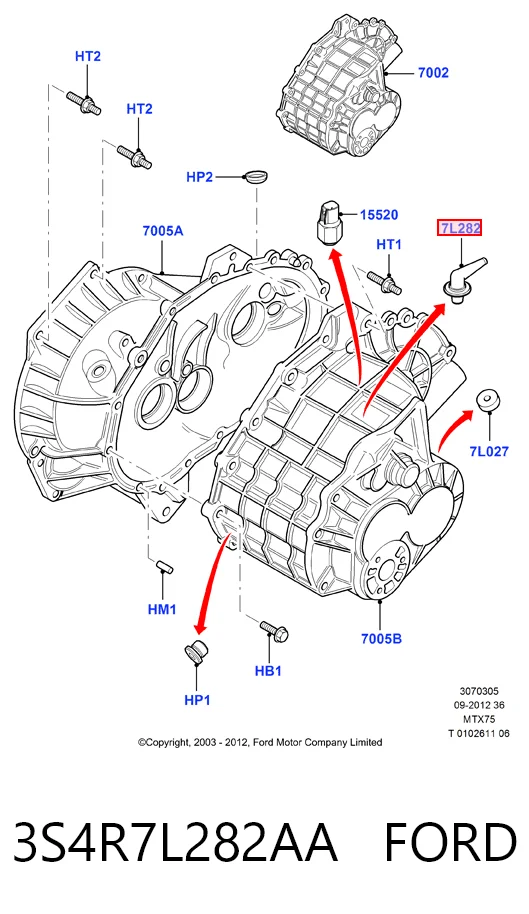 3S4R7L282AA FORD