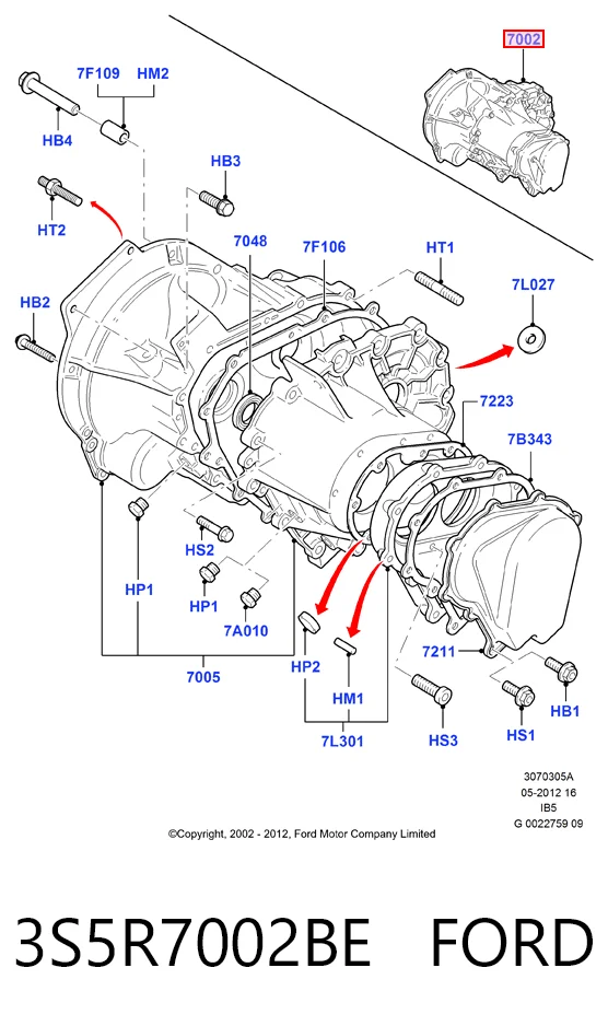 Transimisión manual para Ford Ka  RBT
