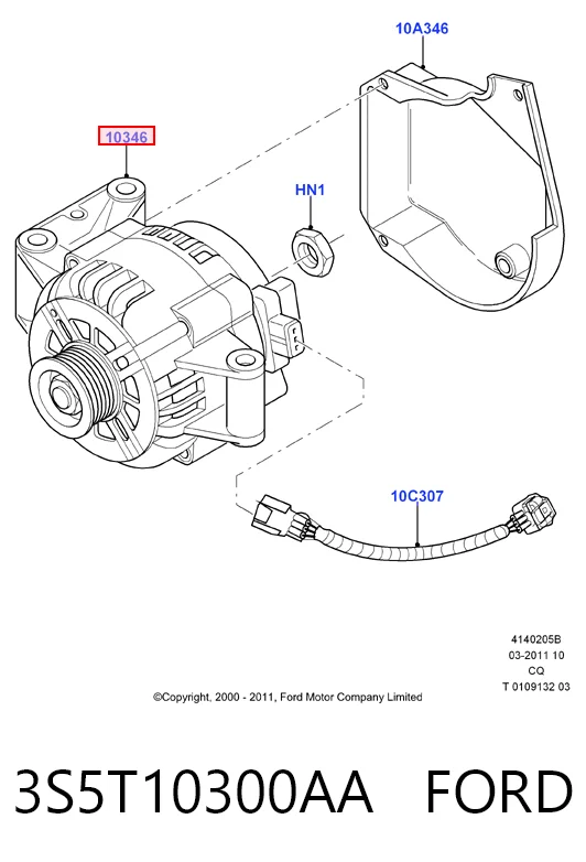 3S5T10300AA Ford Alternador de coche
