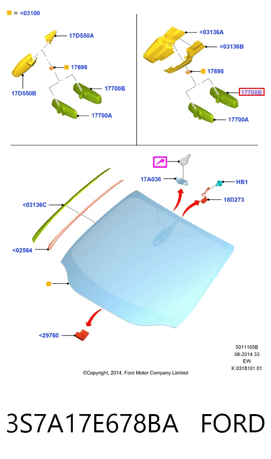 Comprar Retrovisor interior Ford Fiesta VI CB1 a bajo precio