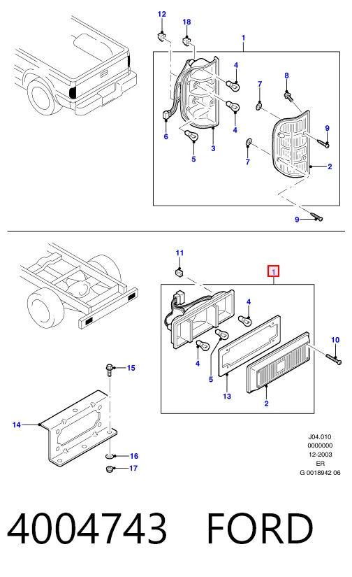 Piloto trasero derecho Ford Ranger pick-up (ER) (1999 - 2003) precio, desde 43,51 EUR