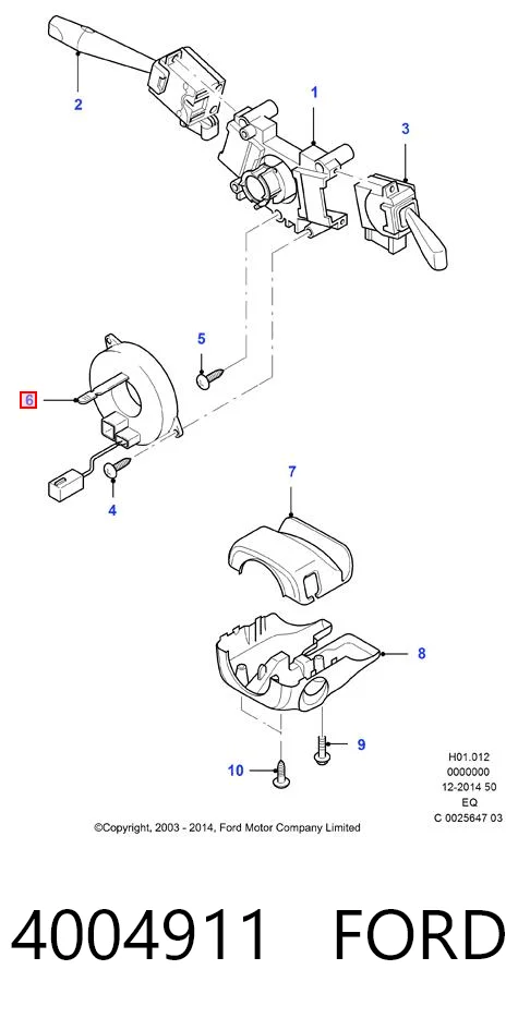 Anillo AIRBAG para Ford Ranger EQ