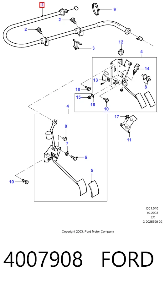 Comprar Cable del acelerador Ford Ranger EQ a bajo precio
