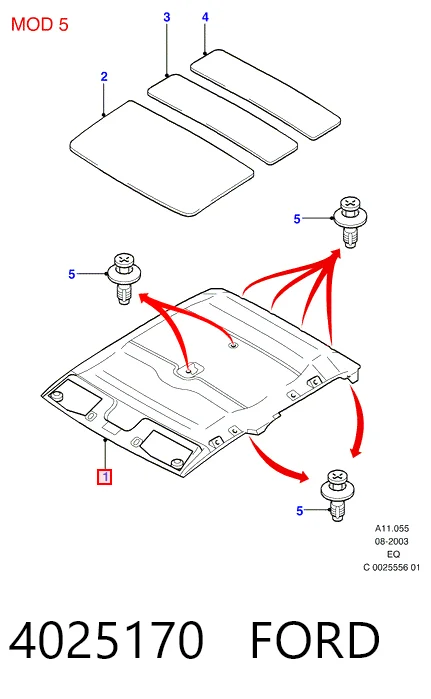 Techo interior para Ford Ranger EQ