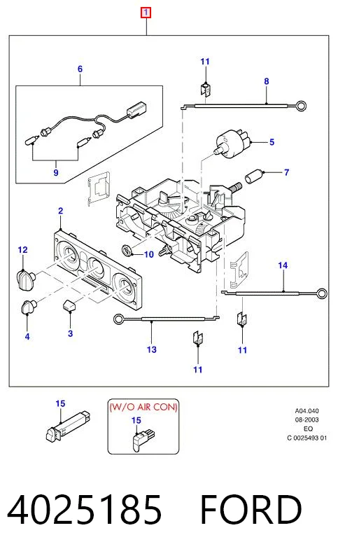 Unidad de control aire acondicionado para Ford Ranger ER