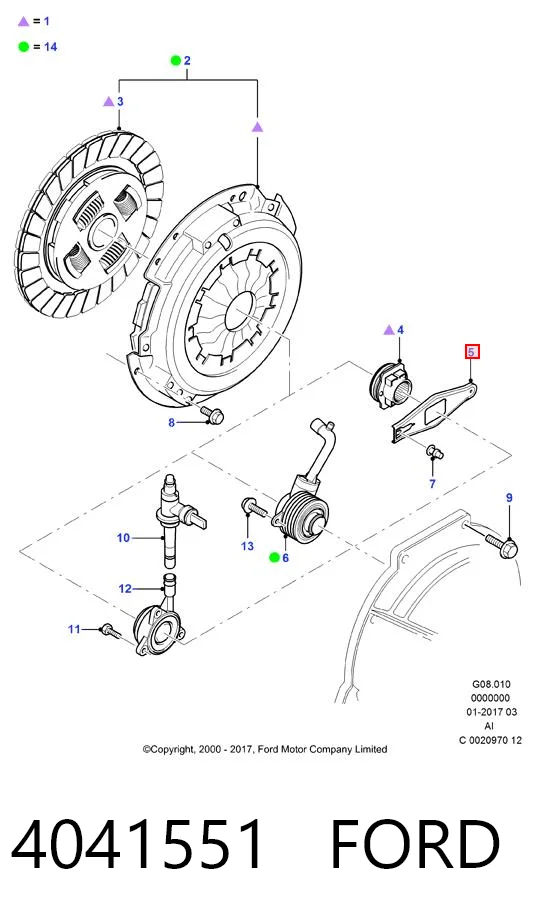Comprar Horquilla de embrague Ford Transit  V347/8 a bajo precio