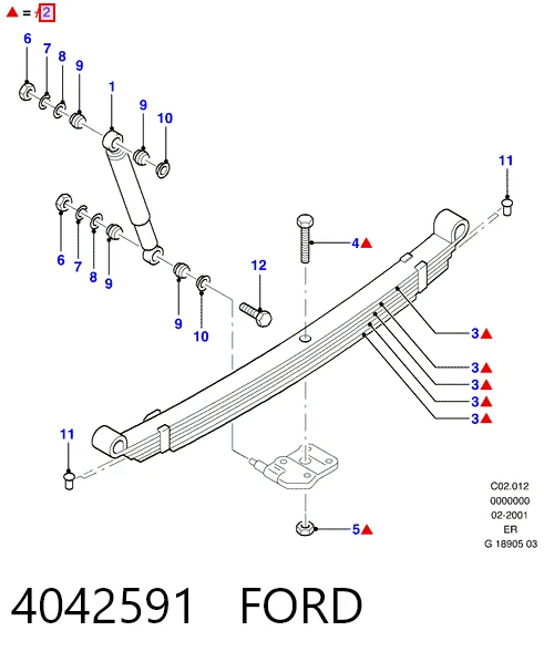 Comprar Ballesta trasera Ford Ranger  ER a bajo precio