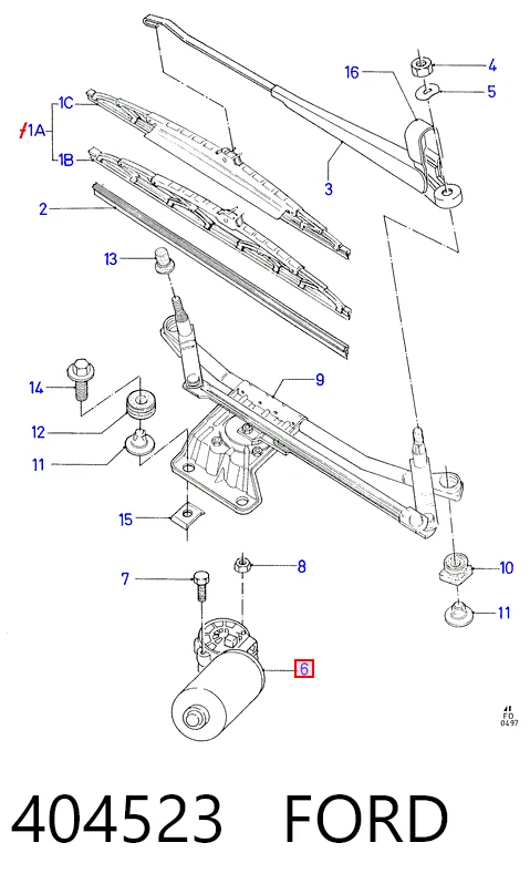 404523 Ford Motor del limpiaparabrisas