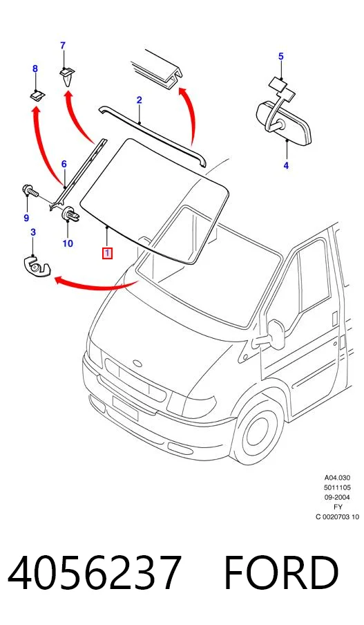 Parabrisas delantero  para Ford Transit V V184/5