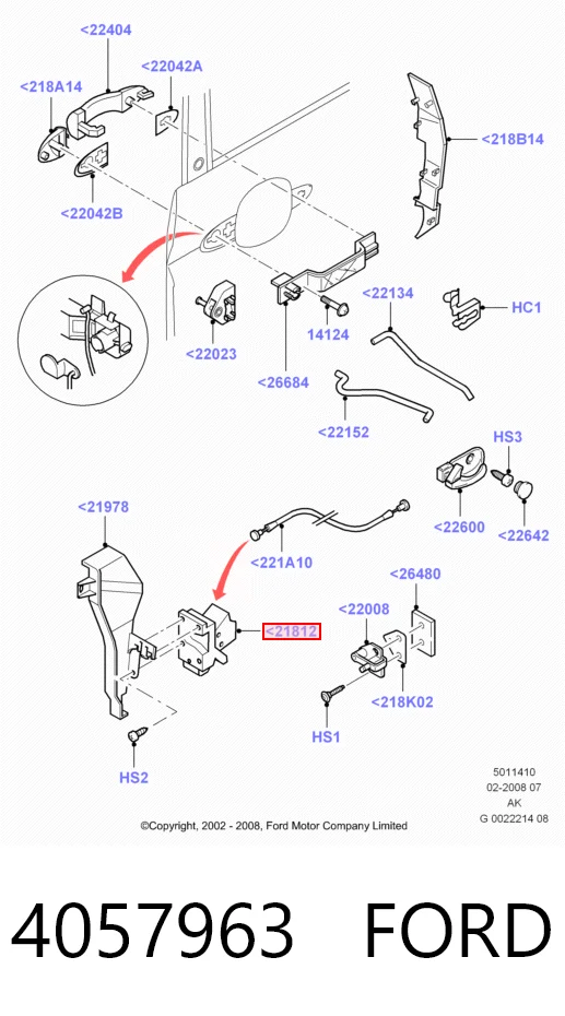 Cerradura Ford Mondeo III sedán (B4Y) (2000 - 2007) precio, desde 47,92 EUR