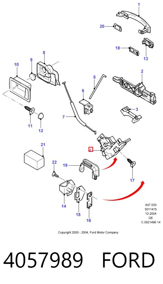 Cerradura de puerta trasera izquierda Ford 4057989 precio, desde 31,76 EUR