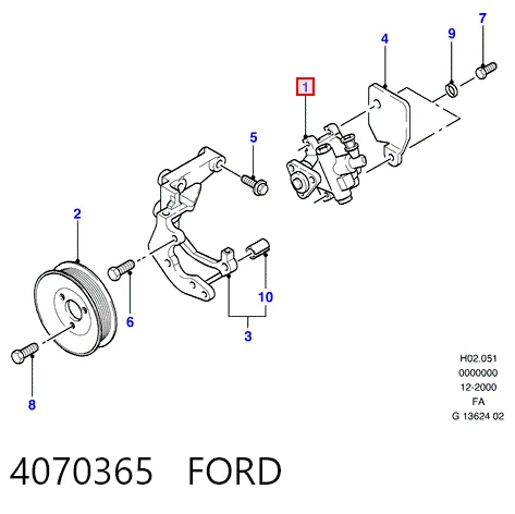 Bomba de dirección hidráulica para Ford Escort VI (GAL)