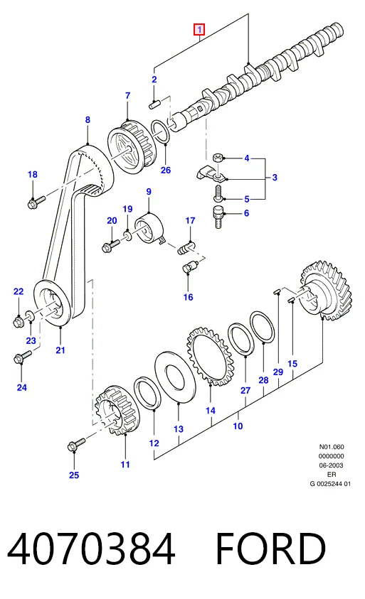 Árbol de levas Ford Ranger  (ER)