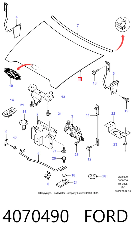 Capó delantero para Ford Transit V V184/5