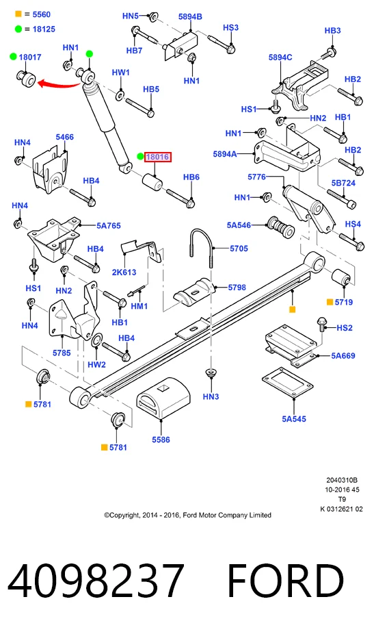 Silentblock del amortiguador trasero Bcguma 0623