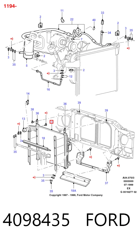 Radiador de aire acondicionado Ford Explorer (1994-2002)