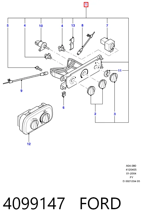 Unidad de control de la ventilación para Ford Transit VI V347/8