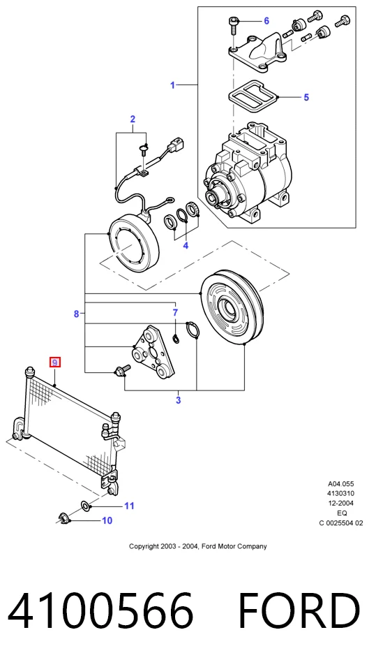 Condensador aire acondicionado para Ford Ranger EQ