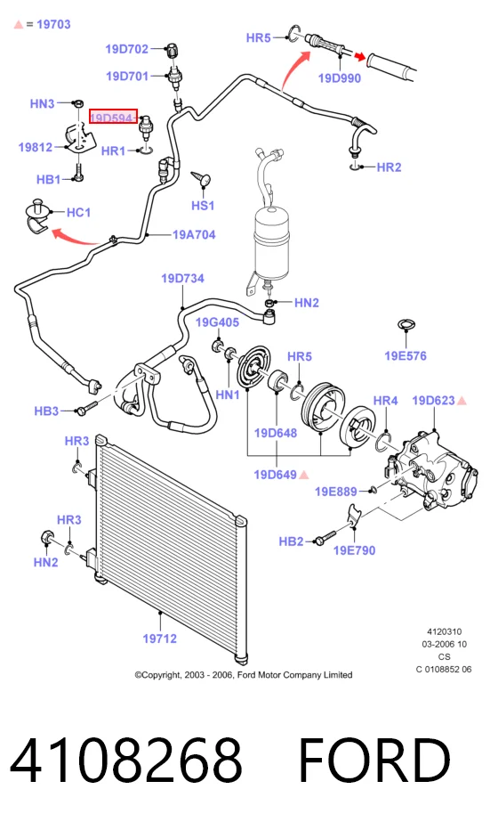Sensor de baja presion aire acondicionado Ford Transit (2006-2014)