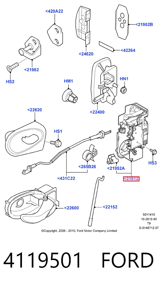  Cerradura Ford Transit 5