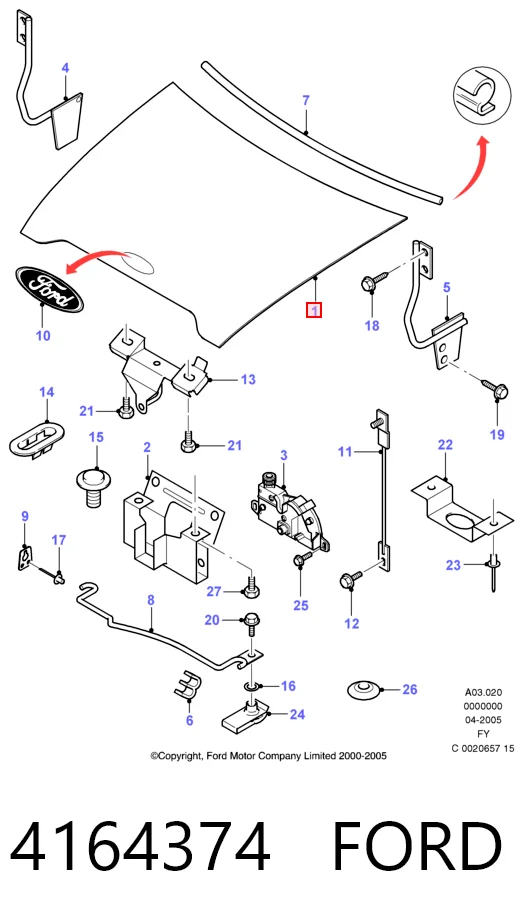Capó del motor Ford Transit V furgoneta (V184/5) (2000 - 2006) precio, desde 162,31 EUR