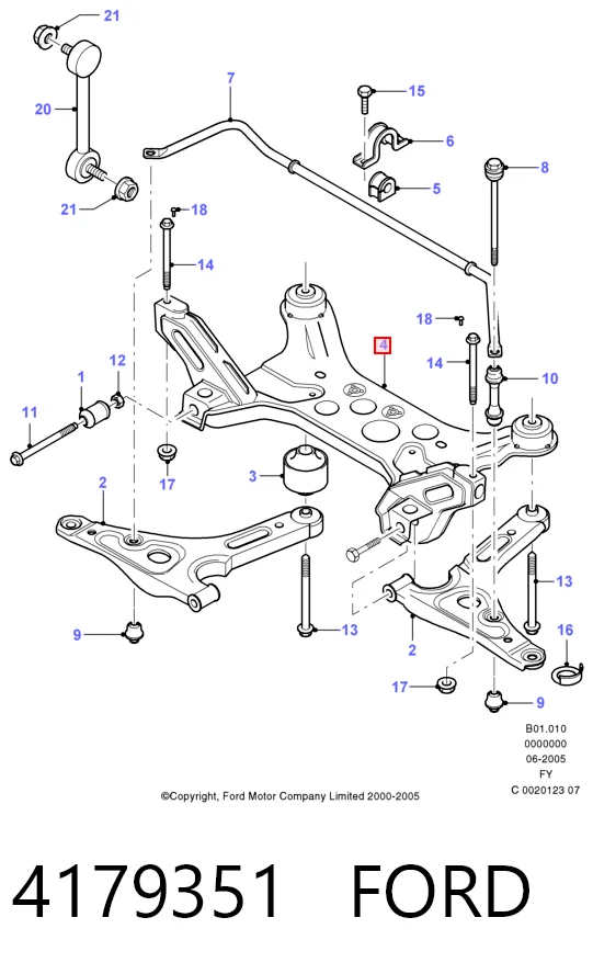 Cuna de motor Ford Transit  (2000-2006)