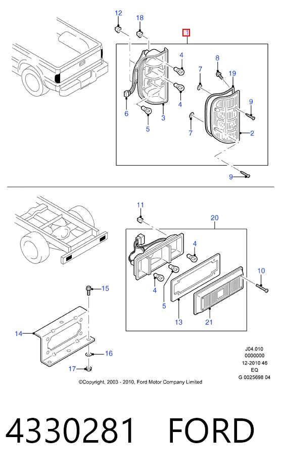 Comprar Piloto trasero derecho Ford Ranger  ER