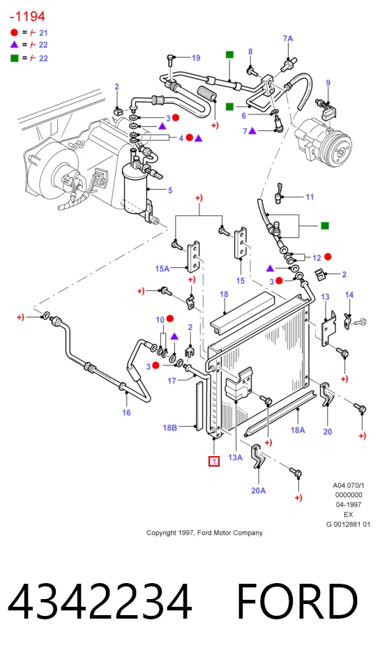 Aire acondicionado capacitor Ford Explorer SUV (U2) (1994 - 2002) precio, desde 110,35 EUR